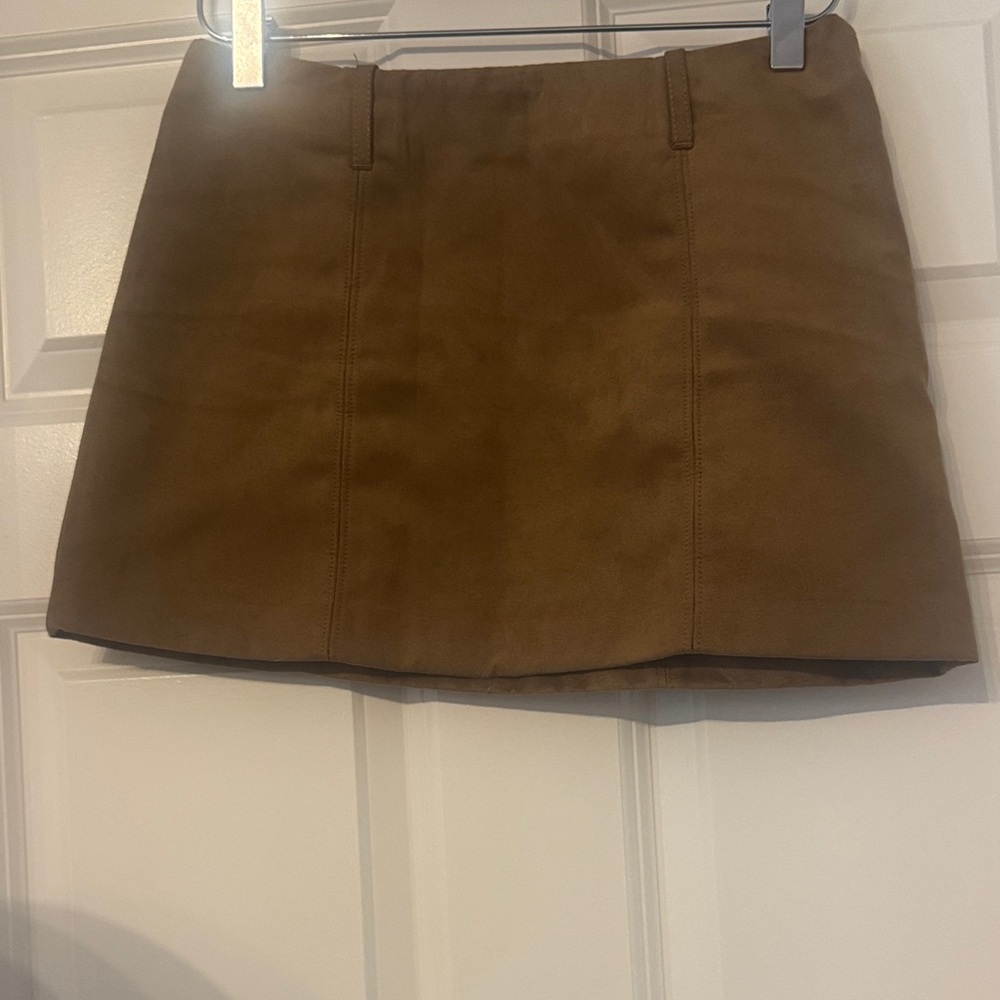 H&M Tan Suede Mini Skirt